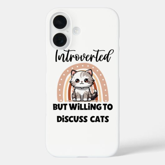 Funny Introvert Cat Lover Quote Case-Mate iPhone Hülle (Rückseite)