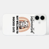 Funny Introvert Cat Lover Quote Case-Mate iPhone Hülle (Rückseite (Horizontal))