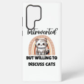 Funny Introvert Cat Lover Quote Samsung Galaxy Hülle (Rückseite)