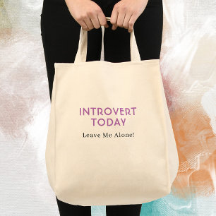 Funny Introvert & Extrovert Nachrichten Tragetasche