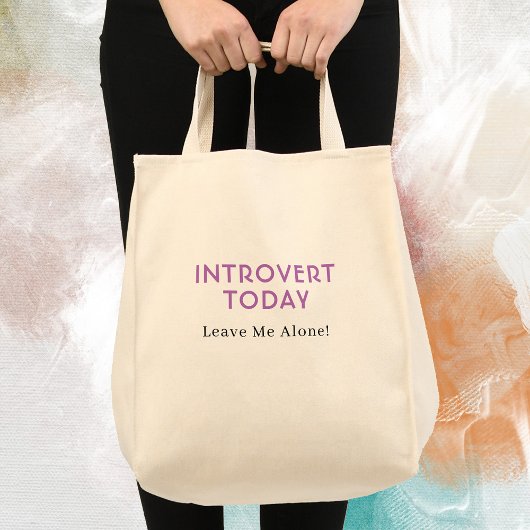 Funny Introvert & Extrovert Nachrichten Tragetasche