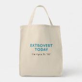 Funny Introvert & Extrovert Nachrichten Tragetasche (Rückseite)