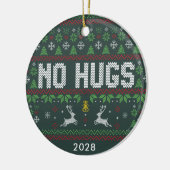Funny Introvert No Hugs Ugly Weihnachtssüßer Keramik Ornament (Links)
