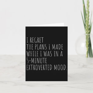 Funny Introvert Pläne Zitat Introvertieren Graphic Karte