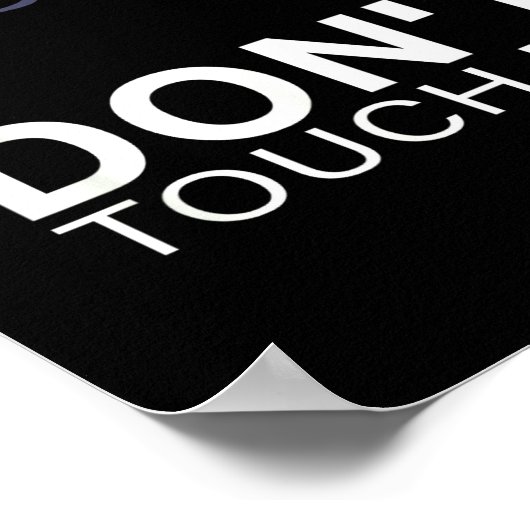 Funny Introvert Saying Evil Eye - Don't Touch Me B Poster (Ecke)