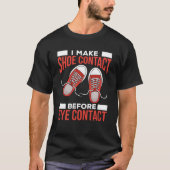 Funny Introvert Shoe Lover vermeiden Augenkontakt T-Shirt (Vorderseite)
