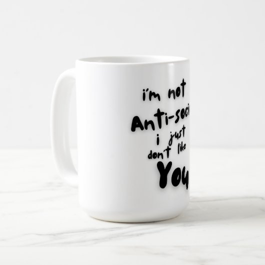 Funny Introvert Sprichwort Kaffeetasse (Vorderseite Links)