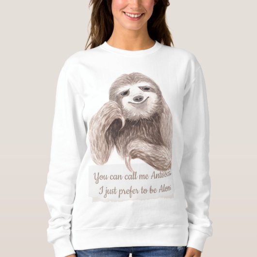 Funny Introvertieren antisozialen Spaß Wasserfarbe Sweatshirt (Vorderseite)