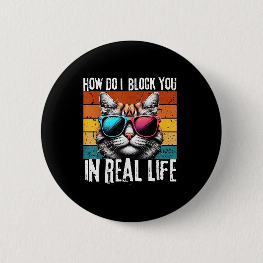 Funny Introvertieren Cat Wie blockiere ich Sie Ret Button (Vorderseite)