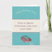 Funny introvertiert Buch Liebhaber Geburtstagskart Karte (Vorderseite)