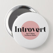 Funny Introvertierte aber bereit, Bücher zu diskut Button (Vorne & Hinten)