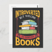 Funny Introvertierte Leser Bibliothek Enthusiast Postkarte (Vorne/Hinten)