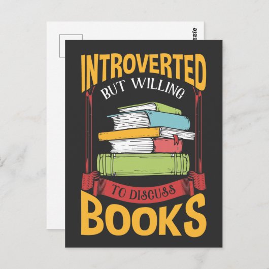 Funny Introvertierte Leser Bibliothek Enthusiast Postkarte (Vorne/Hinten)