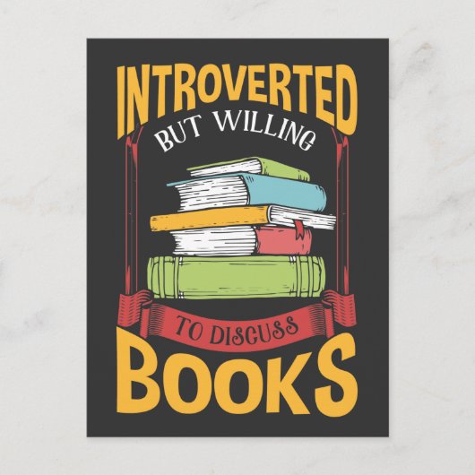 Funny Introvertierte Leser Bibliothek Enthusiast Postkarte (Vorderseite)