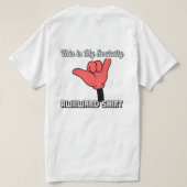 Funny Introvertierte Spaß T-Shirt mit Handzeichen (Design Rückseite)