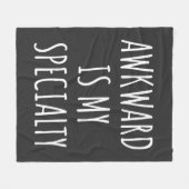 Funny Introvertierte Spaß Zitat aus Spaß schwarz Fleecedecke (Vorderseite (Horizontal))