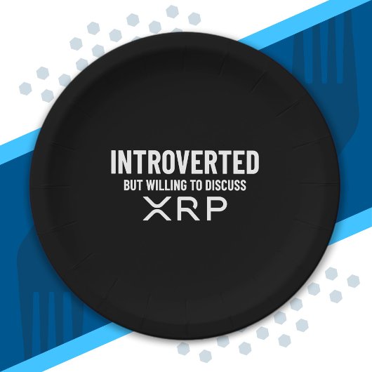 Funny Introvertierte XRP Cryptowährungs-Meme Zitat Pappteller