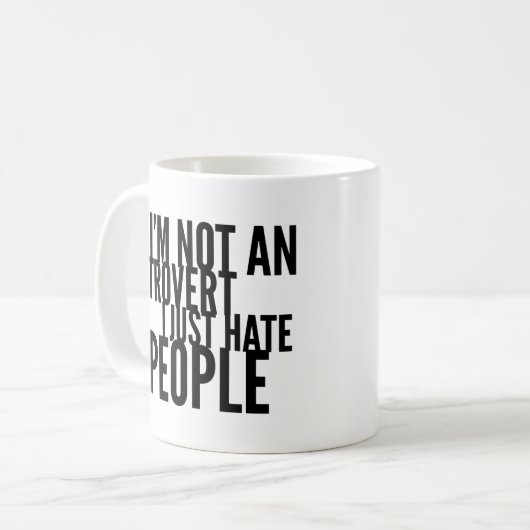 Funny Introverts Kaffeetasse (Vorderseite Links)