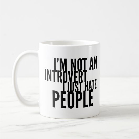 Funny Introverts Kaffeetasse (Links)