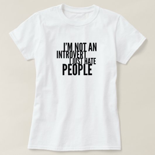 Funny Introverts T - Shirt (Design vorne)