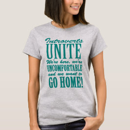 Funny Introverts Typografie T-Shirt