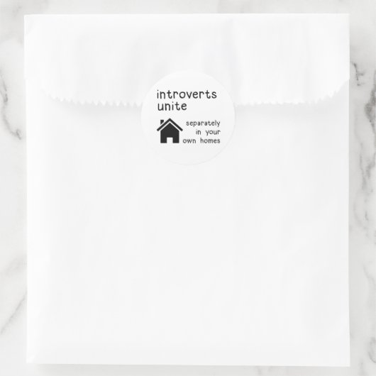 Funny Introverts Unite Sticker (Tasche)