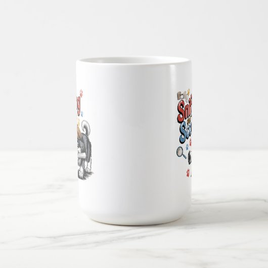 Funny Investigation Dog Design Kaffeetasse (Mittel)