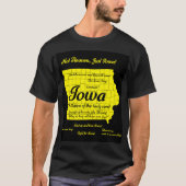 Funny Iowa Kartendesign T-Shirt (Vorderseite)