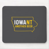 Funny Iowant Another Beer Iowa Beer Distressed  Mousepad (Vorne)