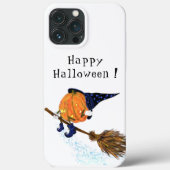 Funny iPhone Case Halloween Hexenkürbis Flying (Rückseite)
