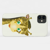 Funny iPhone Case Happy Giraffe (Rückseite (Horizontal))