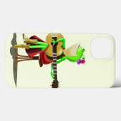 Funny iPhone Case mit Frog Playing Guitar (Rückseite (Horizontal))
