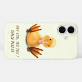 Funny iPhone Case mit Happy Duck - Custom Text (Rückseite (Horizontal))