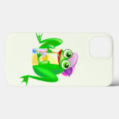 Funny iPhone Case mit Happy Frog (Rückseite (Horizontal))