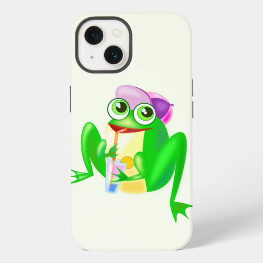 Funny iPhone Case mit Happy Frog Hülle (Rückseite)