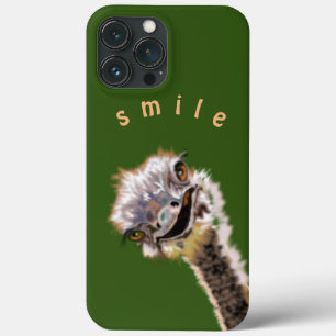 Funny iPhone Case mit Happy Ostrich - Lächeln