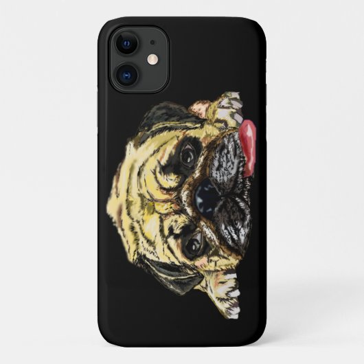 Funny iPhone Case mit Mops Dog - Ihre Farben (Rückseite)