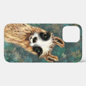 Funny iPhone Case mit Neugierigem Lama (Rückseite (Horizontal))