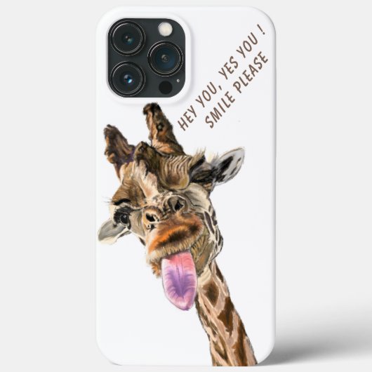 Funny iPhone Case mit spielerischer Giraffe Custom (Rückseite)