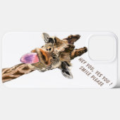 Funny iPhone Case mit spielerischer Giraffe Custom (Rückseite (Horizontal))