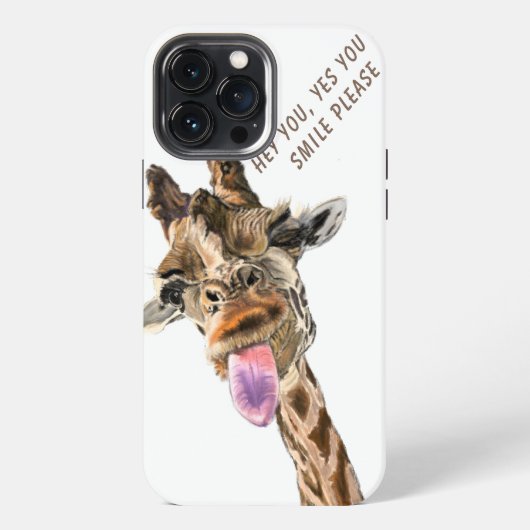 Funny iPhone Case mit spielerischer Giraffe Custom Hülle (Rückseite)