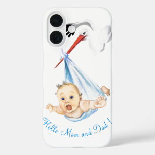 Funny iPhone Case mit Stork Carry Baby