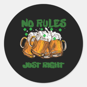 Funny Ireland Irish 4 Leaf St Paddys Runder Aufkleber