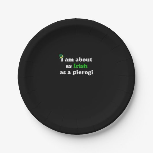 Funny Irish als ein Pierogi Irland Polen Foor Pole Pappteller (Vorderseite)