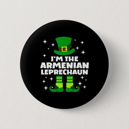 Funny Irish Armenian Leprechaun St Patricks Day Ir Button (Vorderseite)