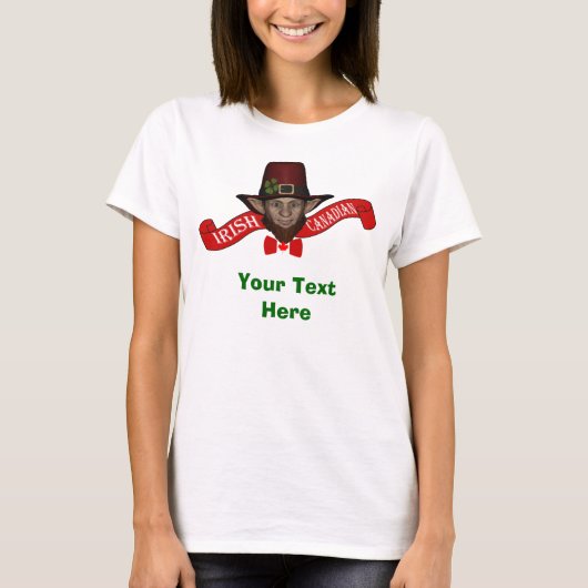 Funny Irish Canadian St Patrick's Day T-Shirt (Vorderseite)