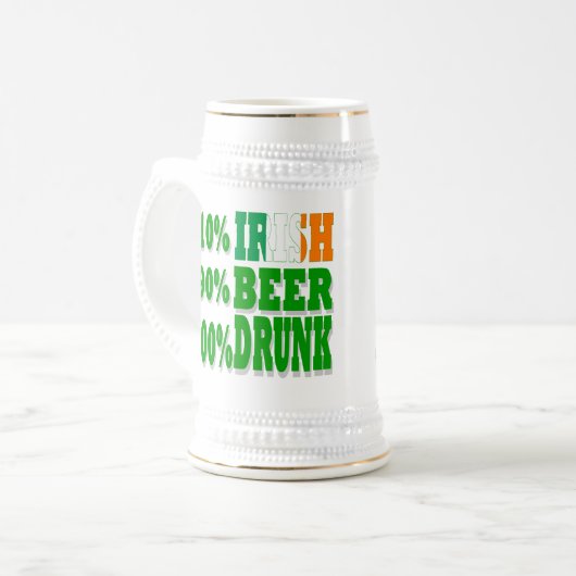 Funny Irish diva St Patrick's Day Bierglas (Vorderseite Links)