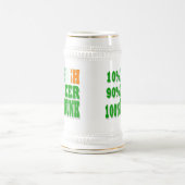 Funny Irish diva St Patrick's Day Bierglas (Mittel)