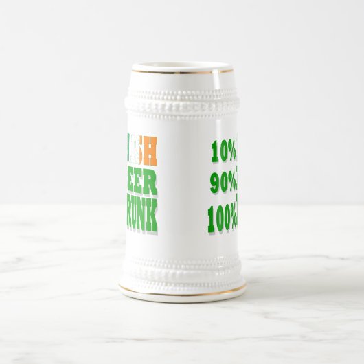 Funny Irish diva St Patrick's Day Bierglas (Mittel)