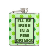 Funny Irish Drink Spaß Zitat Booze Whiskey Fla Flachmann (Vorderseite)